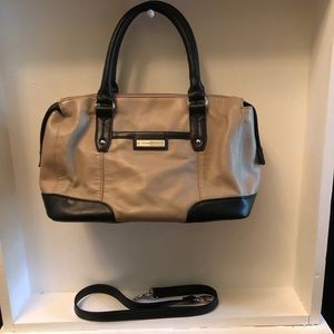 Tignanello Two Tone Leather Satchel with Strap